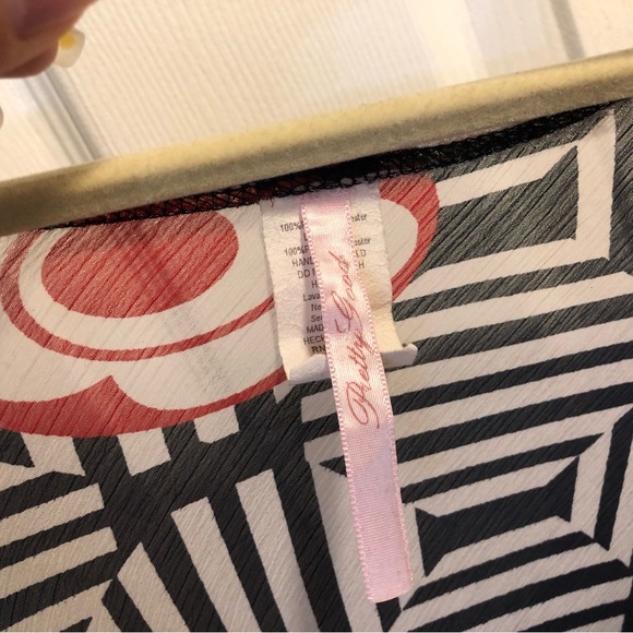 Semi sheer geometric floral coverup dress/top - Picture 3 of 6